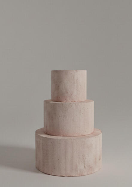 Bolo de casamento. betume rosa Bolo de casamento